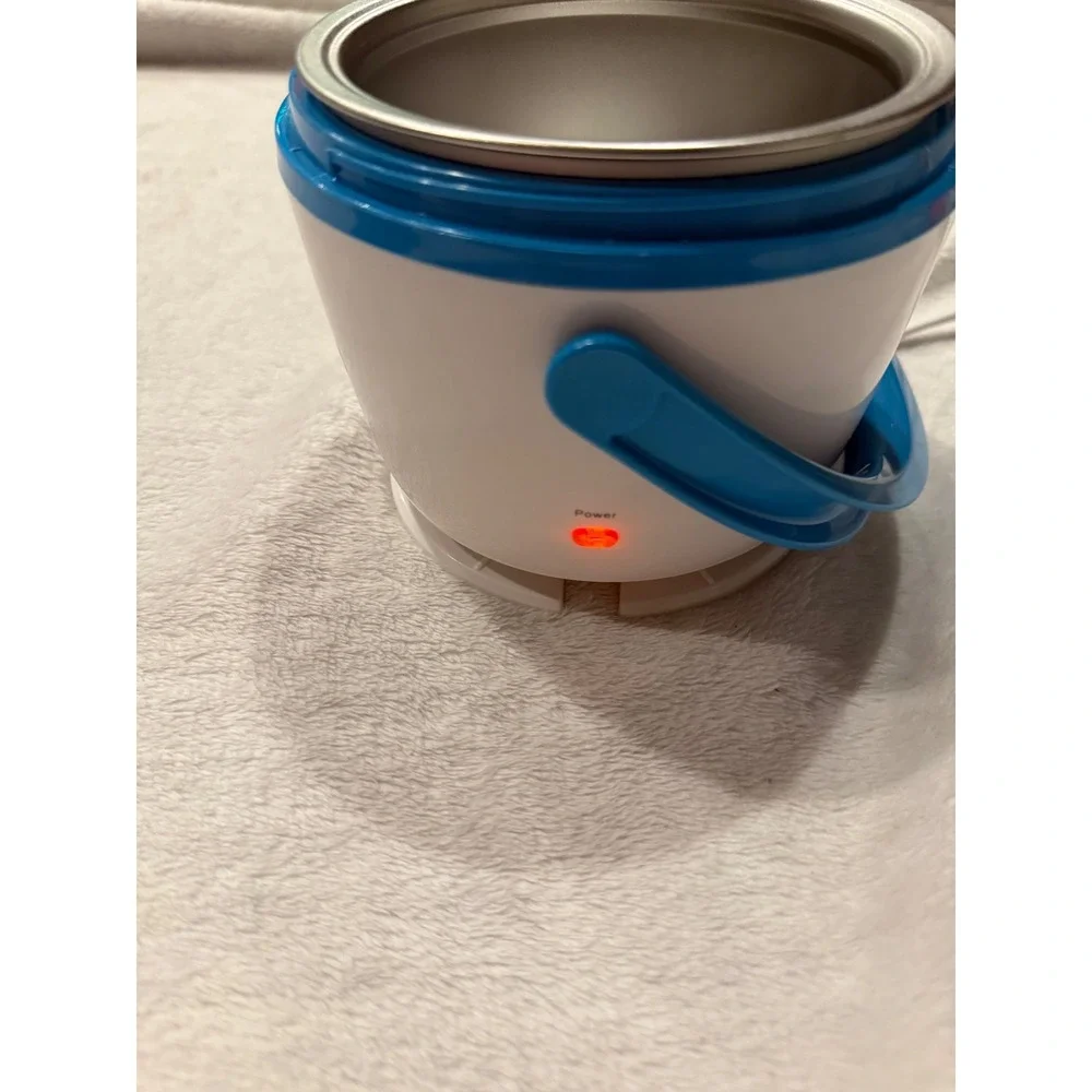 Crock-Pot Lunch Crock Food Warmer White Blue Portable Electric Lunch Box